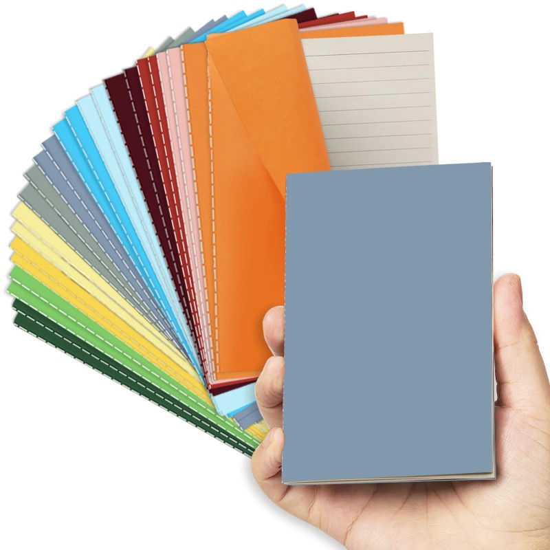 24 Pack A7 Mini Notepad Small Pocket Journals Bulk Gifts