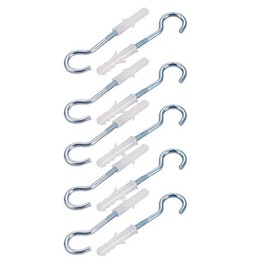 uxcell 10pcs 6mmx30mm Self Drilling Drywall Anchor with Zinc Plated Screw Hook Eye
