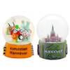 3-02-24 Schneekugel Souvenir Hannover Nanas und Rathaus Reiseandenken Deutschland Mitbringsel