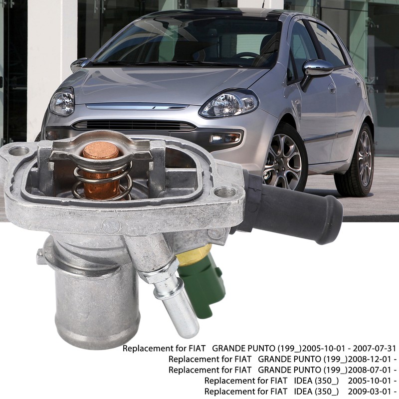 Coolant Thermostat 55194029 Replacement for FIAT 500 BRAVO II DOBLO