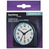 Technoline Quartz Alarm Clock Model SD Black Analogue Noctilucent Hands