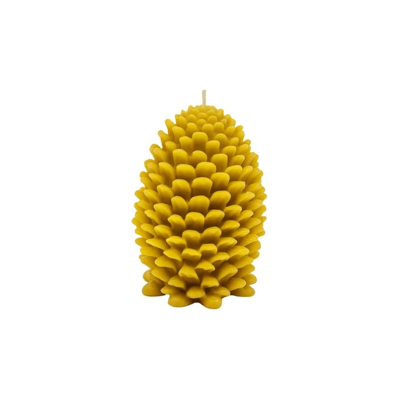 SUNBEAM CANDLES Candle Beeswax Pine Cone Large, 1 EA