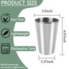 YOLCAR 5 Pack Stainless Steel Cups, 17oz Metal Drinking Glasses,
