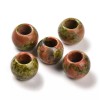Unbranded 10 Green Gemstone Natural Stone Round Beads - Unakite