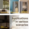 Jilron 100% Blackout Accordion Door Curtain, Adhesive Curtain Track Included