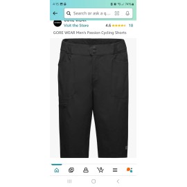 Gore C3 small 28.7-30.7 Trail Shorts Gor-Tex 100047 Black SHI Incl.