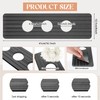 Teenyyou 3 Hole Gray Faucet Mat for Kitchen Sink 16.1"