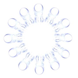 Leobee LED Light up Rings, White Led Bumpy Plastic Diamond Rings Toys for Birthday Bachelorette Bridal Shower Gatsby Party Favors, Clear Case 30 Pack