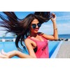 47 Inch Hair Tinsel 220 Silver Sparkling Highlights Synthetic Hair
