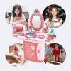 Plastic Dressing Playset 3 in 1 Red Makeup Suitcase Kids