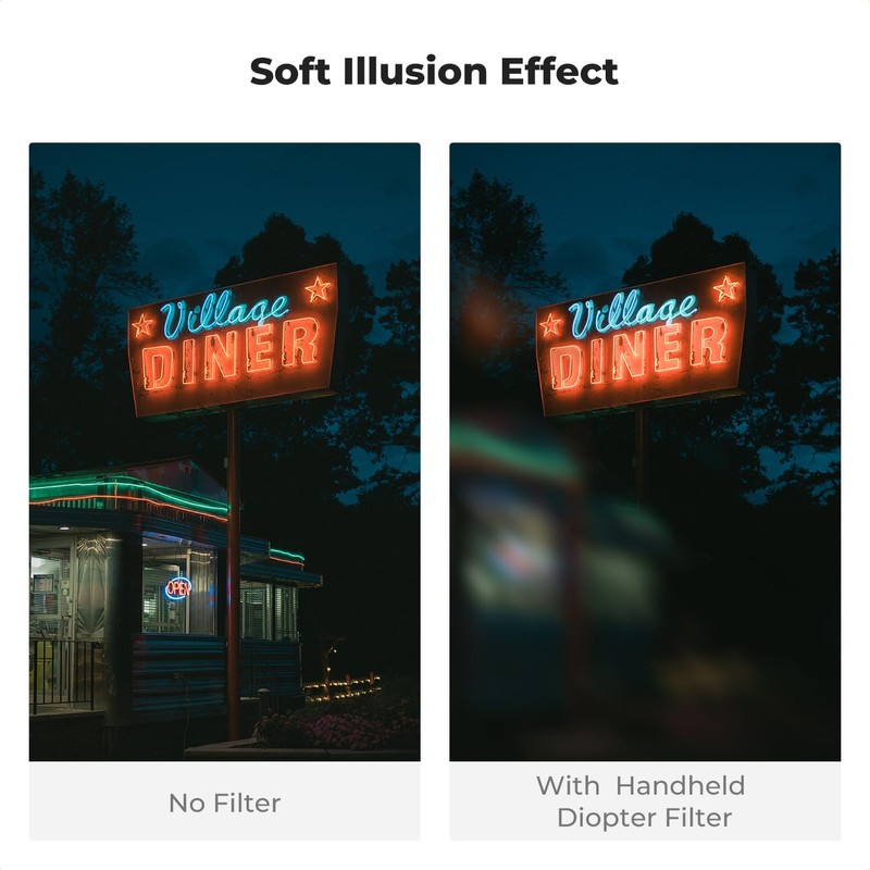 K&F Concept 100mm Handheld Split Diopter Filter - K9 Optical