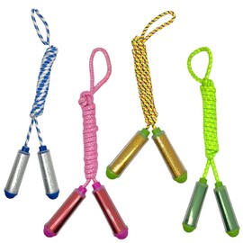 Set of 4 Skipping Ropes in Colourful Colours, Jump Rope Skipping Rope with Plastic Handles, Skipping Rope for Boys and Girls Adults Fitness