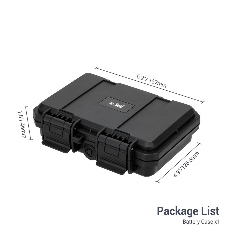 24 Slots CR2 CR123 CR123A Lithium Battery Organizer Case, IP67