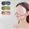Double-sided sleep mask All seasons Length-adjustable mesh breathable sleep mask Silk unisex eye mask [Individual OPP packaging] Gray 4ea