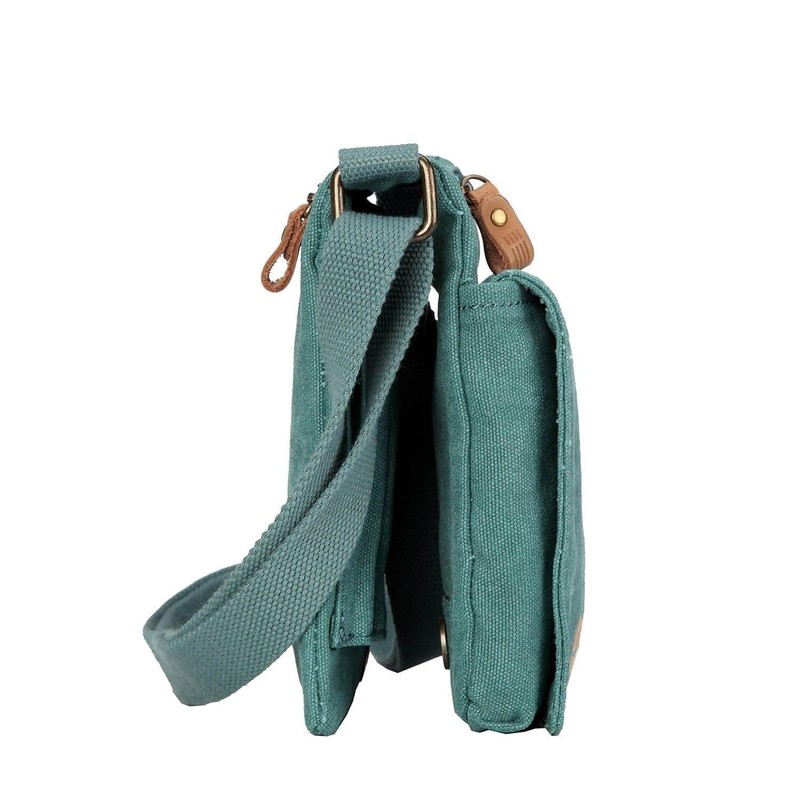 Troop London TRP0243L Classic Canvas Across Body Bag Charcoal