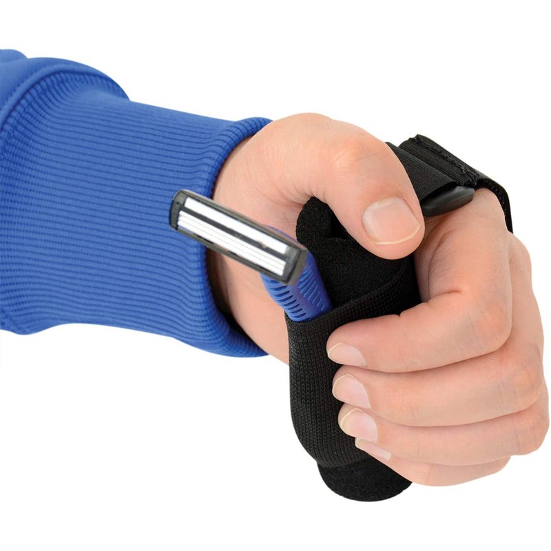 Aid Utensil Cuff Holder Strap Elastic Eating Assistance Cuff for