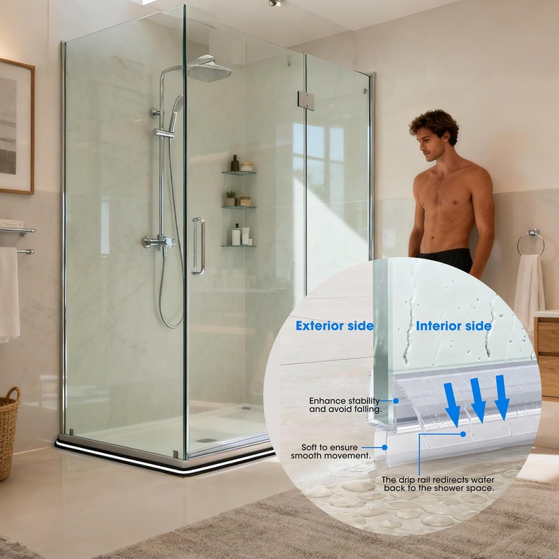 39 inch Shower Door Bottom Seal, 6 Pack Frameless Glass