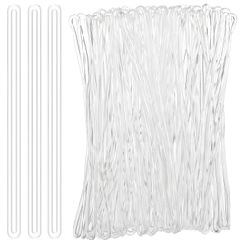 60 Pcs Clear Luggage Tags,Luggage Straps 6 inch Transparent Bag Tags Plastic Clear Tag Holder Suitcase Tag Loops for Travel Bags Name ID Identification Cards Keychains Accessories