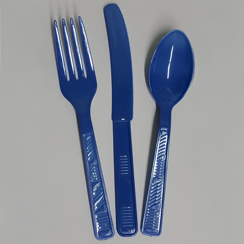 Party Dimensions Plastic Blue | Pack of 48 Cutlery Combo,