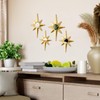 Blulu 4 Pcs Metal Starburst Wall Mirrors Decor 8 Pointed