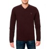 U.S. Polo Assn. Men's Solid V-Neck Long-Sleeve Sweater, Burgundy, Medium