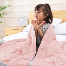 CYMULA Weighted Blanket Kids 5 Pounds (36''*48'' Small Size) - Cooling Breathable Children Heavy Blankets Summer Winter - Ultra Microfiber Soft Comfort with Glass Beads - Gifts for Boys/Girls