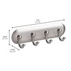 iDesign Self-Adhesive Key Rack with 4 Hooks - Key Holder