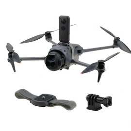 FlySimple Extension Bracket Mount for DJI Mavic 4 Pro Accessories, Mavic 4 Pro Upper Holder Camera Fill Lights Top Fixing Adapter Compatible with DJI Action 3/4/5 Pro/Insta 360 X5 X4 X3 Accessories