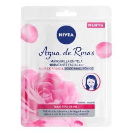 🔥 Nivea mascarilla facial con agua de rosas y ácido hialurónico 1 pieza todo tipo de piel  Vitaminas y Minerales