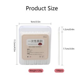 XFSRG Pack of 100 Disposable Lip Brushes Lipstick Stick Applicator Lip Gloss Concealer Brush Lip Applicator Tool Makeup Brush for Lip Makeup