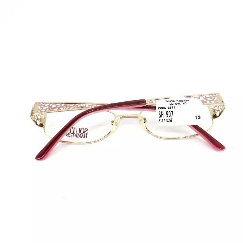 South Hampton SH 907 RO Eyeglasses Frames Pink Rectangular Full