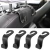HEYNER 4x Headrest Hooks Storage Multifunction Seat Back Hangers for