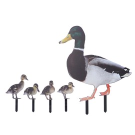 Fockety Duck Garden Stakes, 3D Duck Garden Statue, Realistic Lifelike Acrylic Duck Decor for Courtyard, Lawn, Garden Decoration, Outdoor Farmhouse Pathway Lawn Decorations
