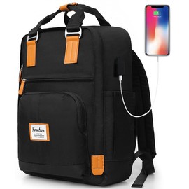 YAMTION Backpack Women & Men,College Bookbag High School Backpack for Girls & Boys Teenagers,Backpack Business Laptop Backpack with USB Charging Port