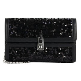 Coccinelle Magic 2Nite Paillettes Clutch Bag Noir/Noir, Black / black