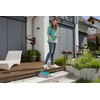 Gardena Patio Broom Brush Combination System, Turquoise Blue/Gray, 12.6 inches