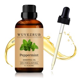 Wuvezrub Peppermint Essential Oil 30ML - 100% Pure and Natural Oils for Aromatherapy Diffuser - 1 Fl Oz/Peppermint