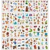 Children's Animal Tattoo Set, 255 Pieces, Colourful Temporary Tattoos