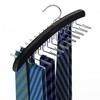 Upgraded Tie Rack 24 Hooks Wooden Tie Hanger Organizer, Tank
