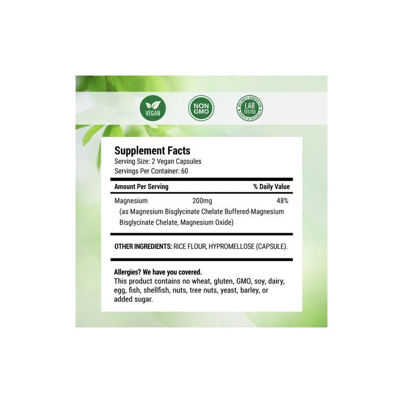 Nested Naturals Magnesio Glicinato Quelado 200 Mg