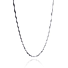FashionJunkie4Life Extra Long Sterling Silver 2mm CURB Chain Link Necklace - 26", 28", 30", 32", 36", 38" (32)