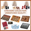 WE Games Wood Checker Pieces with Cloth Pouch - Black