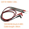 Test leads 1000V 20A Ultra-Sharp Gold-Plated Test Probe Lead for
