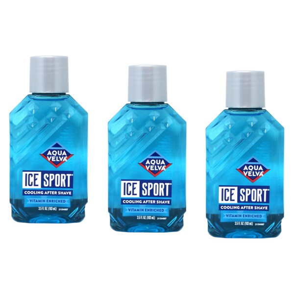 Aqua Velva Ice Sport Cooling After Shave 3.50 Ounce (Value Pack of 3)
