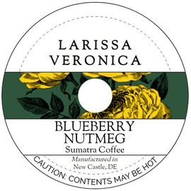 Blueberry Nutmeg Sumatra Coffee (Single Serve K-Cup Pods) (Gourmet, Naturally Flavored, Whole Coffee Beans) (12 pods, ZIN: 576781)