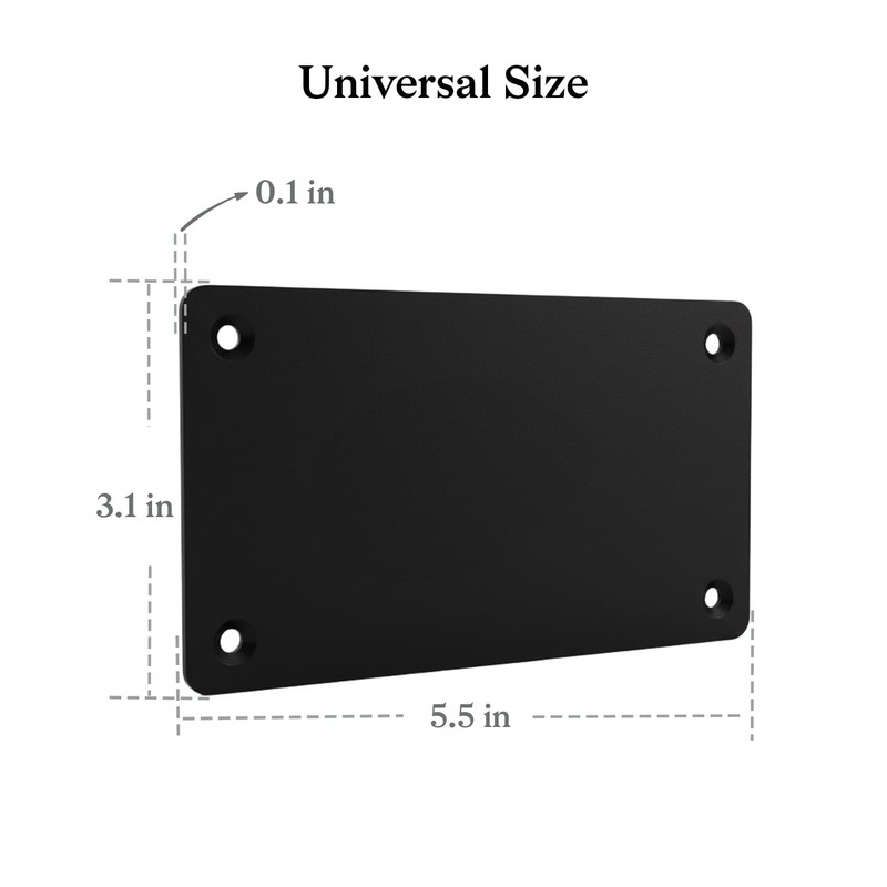 Adabuli Black Metal Mounting Plate for Magnetic Wireless Backup Camera