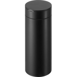 Yamazaki 1835 Bottle-Shaped Trash Can with Lid, Black, W 2.7 x D 2.7 x H 6.7 inches (6.8 x 6.8 x 17 cm), Tower Car Goods, Portable Trash Can