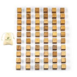 Waldfelsen® Small Wooden Cubes 60 Wooden Dice Made of Beech Wood as Blank Material or Accessories (Size: 10 mm)