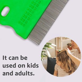 4x Hair Lice Comb Set Head Lice Remover Best of Lice Comb for Nit Treatment Double Sided Long Handle Lice Comb for Kids Adults and Pet