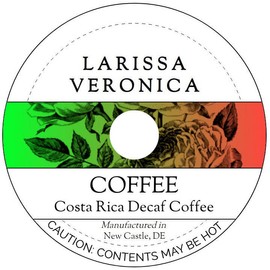 Coffee Costa Rica Decaf Coffee (Single Serve K-Cup Pods) (Gourmet, Naturally Flavored, Whole Coffee Beans) (12 pods, ZIN: 572256)
